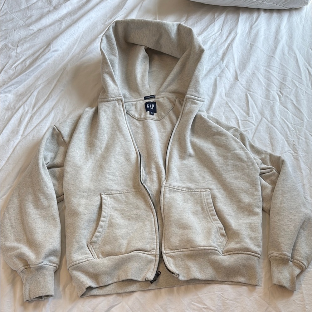 Gray Zip-Up Hoodie